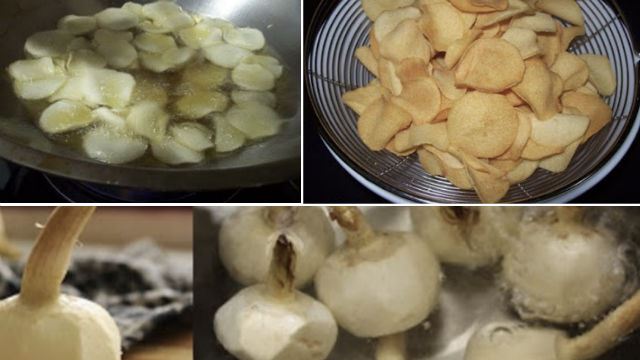 香香脆脆!几个简单步骤教你如何炸芽菇!