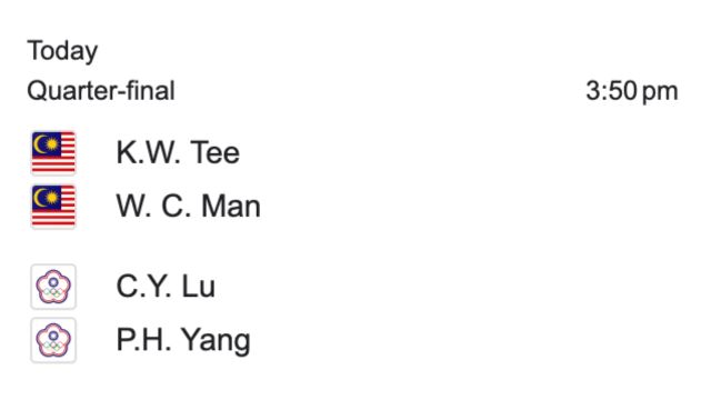 【印尼超級1000赛】8强开打❗️恭喜大马2男单、4双打成功晋级🔥