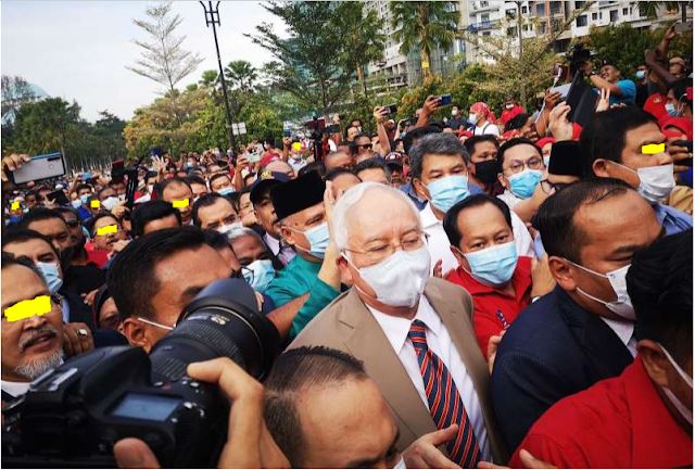 昨晚大批的纳吉支持者聚庭外,议员担忧会爆发新感染群!