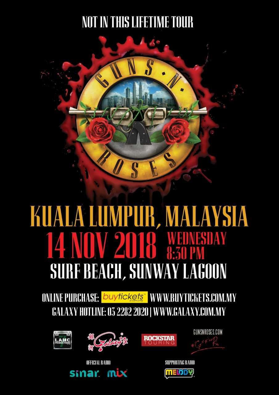 guns n' roses世界巡回演唱会《not in this lifetime tour》大马站