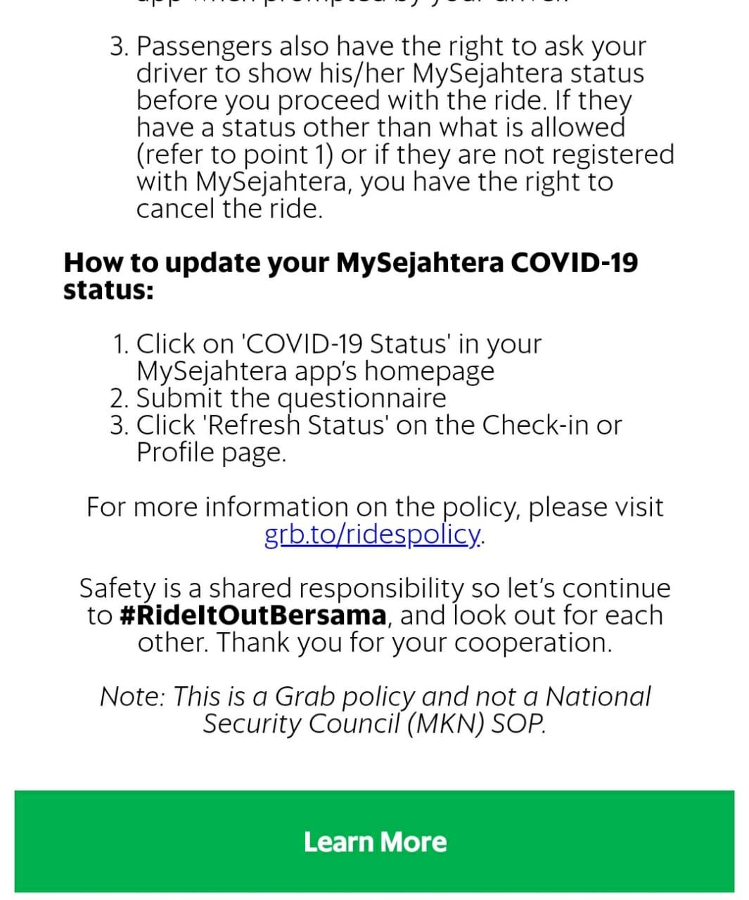 9月14日起grab电召车 司机乘客须符合条件!