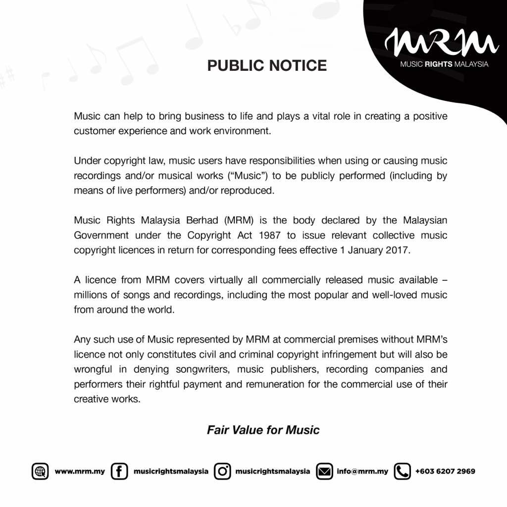 music rights malaysia