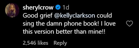 sheryl crow swoon over kelly clarkson’s ‘all i wanna do’—says it tops her own version