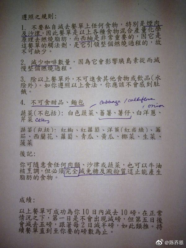 陈乔恩亲自否认怀孕传闻，并公开减肥食谱：拿去吧！