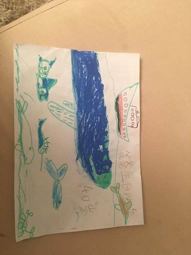 诺一弹吉他多才多艺！刘烨晒萌娃为自己庆生画作 