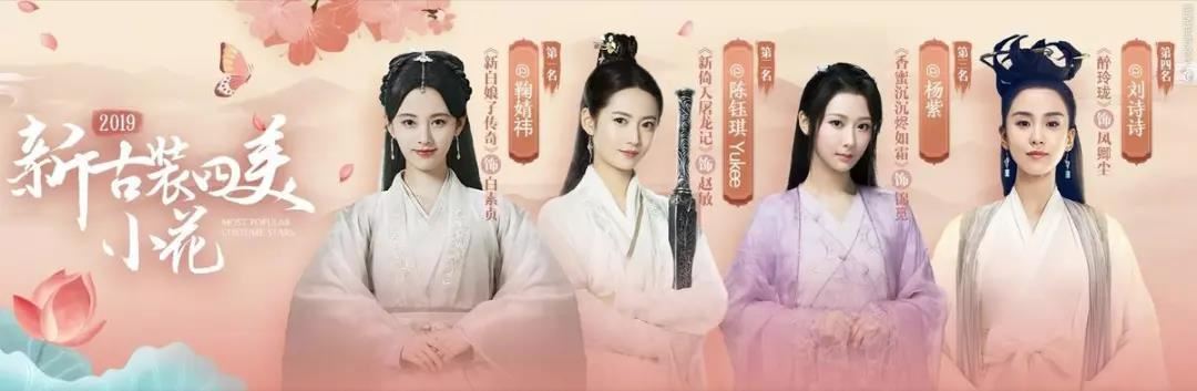 微博票选「新古装四美大赛」刘诗诗排名第4！