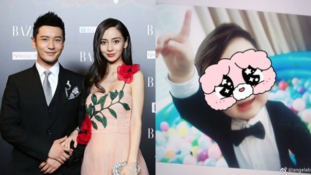 小海绵1岁啦!angelababy晒儿子正面萌照为其庆生