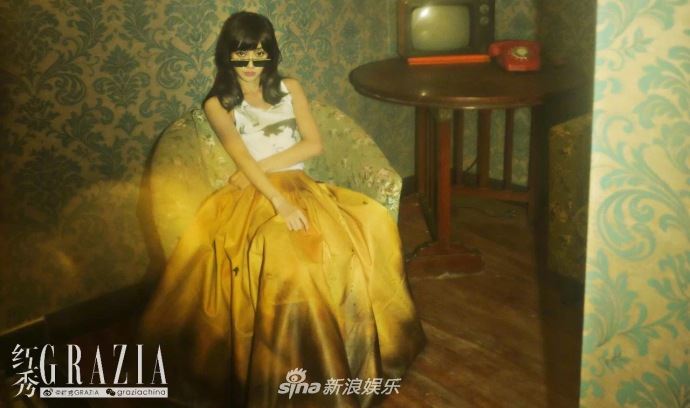 难得一见的刘海look！angelababy超像日系洋娃娃 