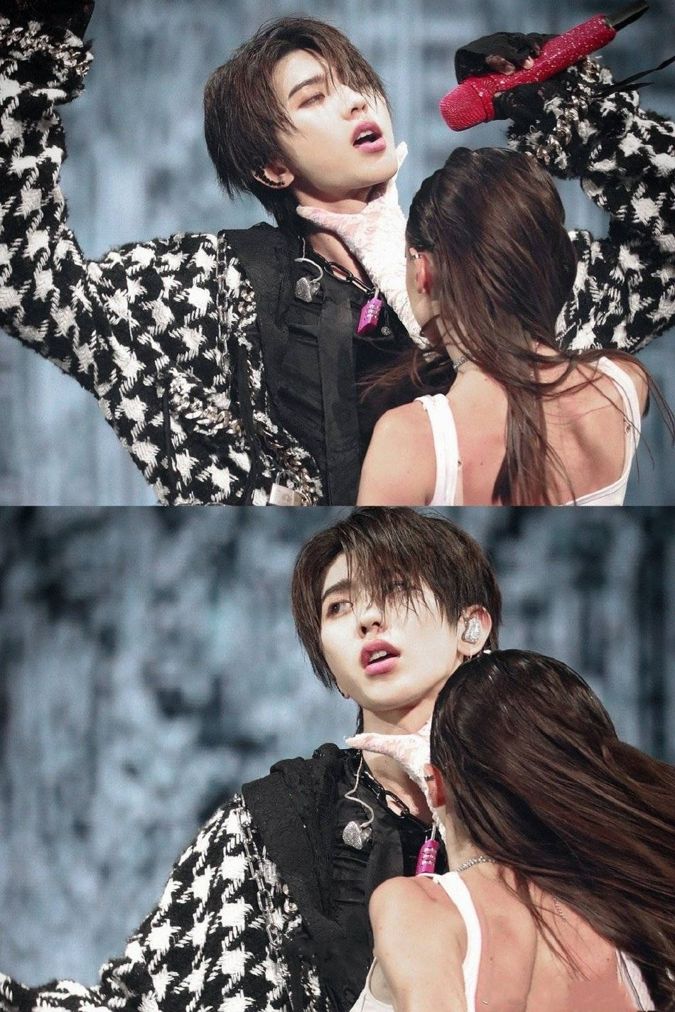 【影片】蔡徐坤「借位吻」女dancer❗️女粉丝直呼：哭着看💔