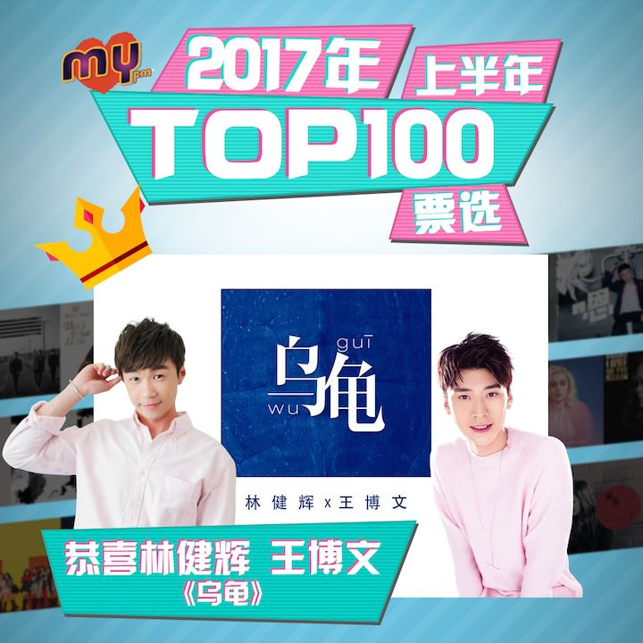 my fm 2017上半年度top 100成绩出炉 《乌龟》最受听众喜爱