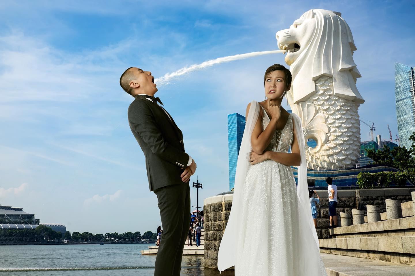 【多图】梁诺妍晒与洪永城的「外国婚照」庆祝结婚1个月❗️好盞鬼呢😍