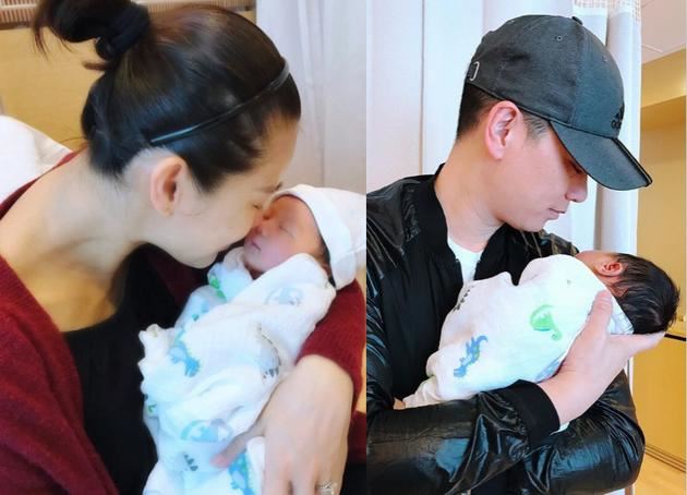 幸福满满!胡杏儿儿子首曝光 五官像足了妈咪