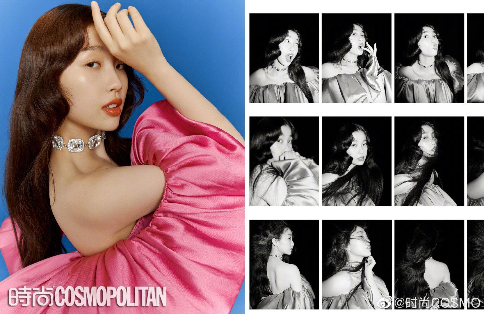 《青春有你2》前九训练生杂志大片曝光！ 虞书欣露肩刘雨昕展侧颜