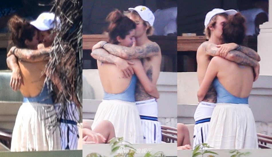 ［多图］justin带selena参加爸爸婚礼！两人猛抱抱到分不开