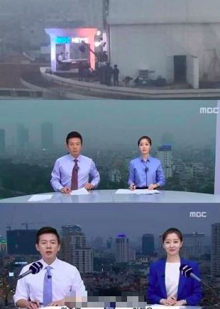 惊悚！韩国新闻主播竟然在高空报新闻！
