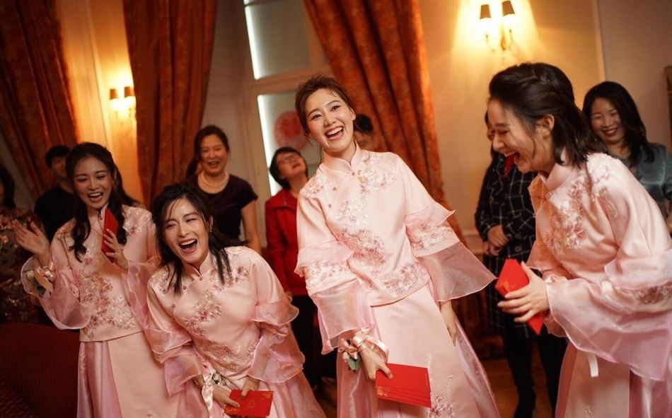 唐嫣罗晋婚礼现场图曝光！兄弟团有明道