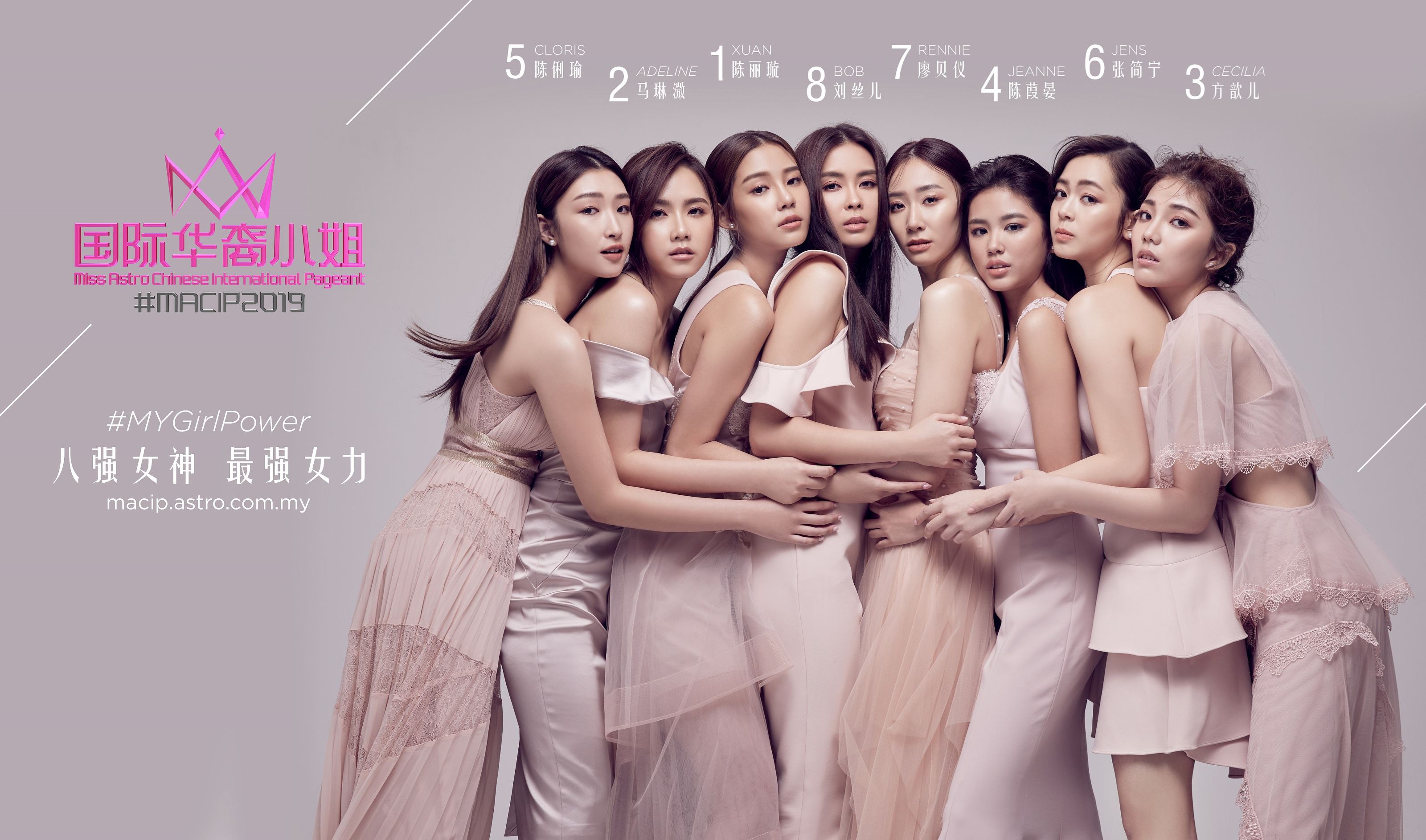 《astro 国际华裔小姐 2019》八强女神正式出炉！