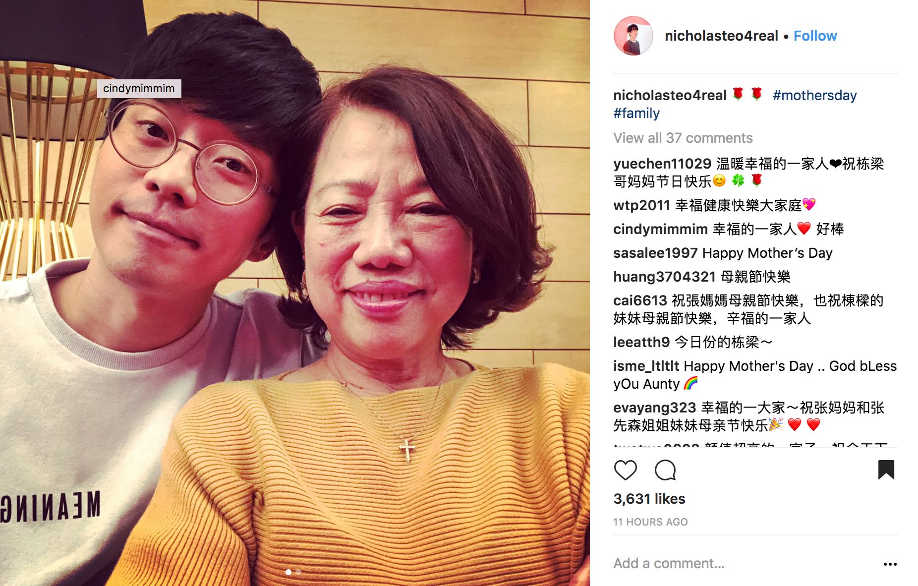 母亲节大晒特晒!艺人歌手po与妈妈合照