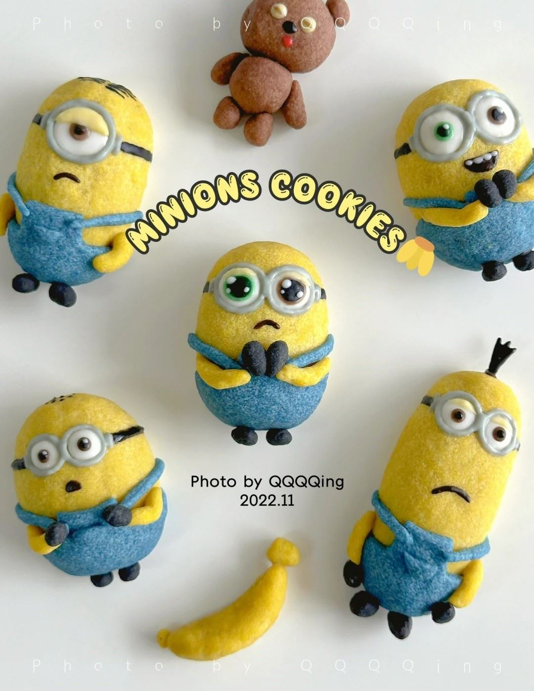 📕【美食】超逼真香蕉味小黄人饼干🍌脑学会了手跟不上🤣