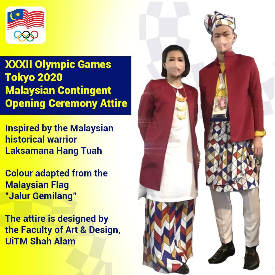 【东京奥运开幕】大马代表团服饰「设计展现我国特色」🇲🇾你看出来了吗❓