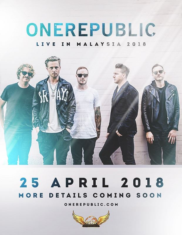 one republic要来啦!相隔5年将在大马开唱