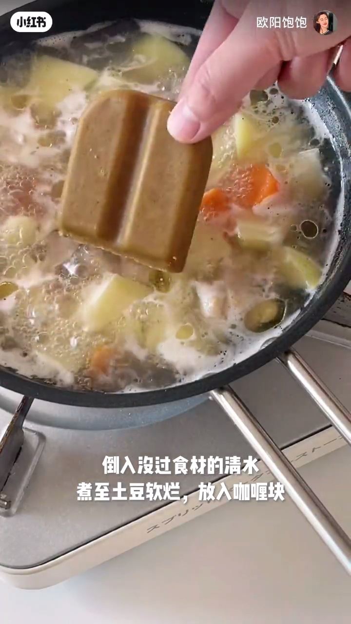 📕小红书 | 快手咖喱土豆鸡块饭😋可爱到舍不得吃😆