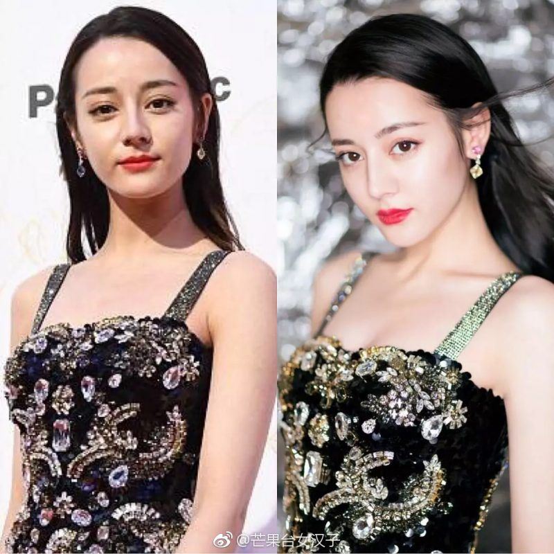 angelababy、杨幂、热巴等7位女星p图前后照曝光