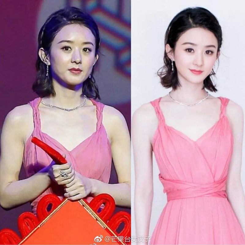 angelababy、杨幂、热巴等7位女星p图前后照曝光