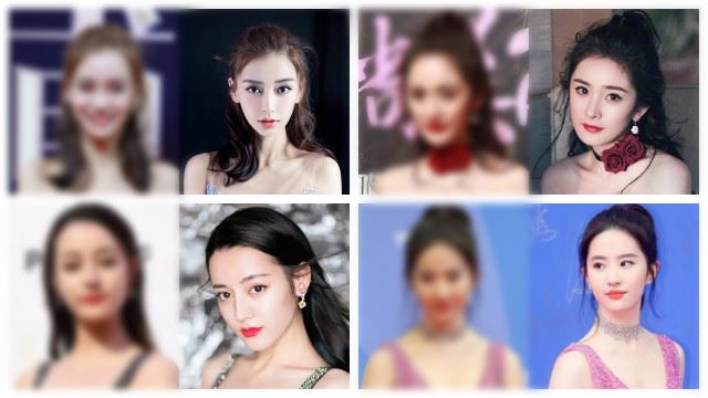angelababy、杨幂、热巴等7位女星p图前后照曝光