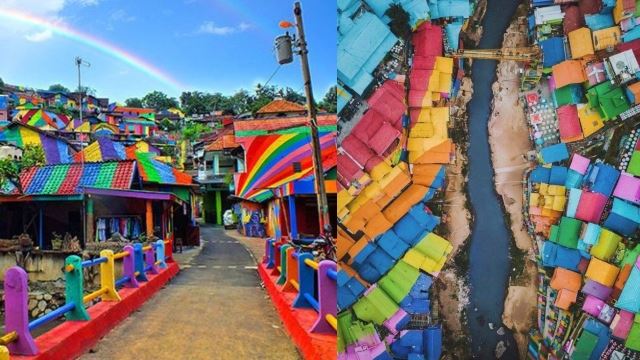 打卡热点！印尼贫民窟变身彩虹村庄！ 