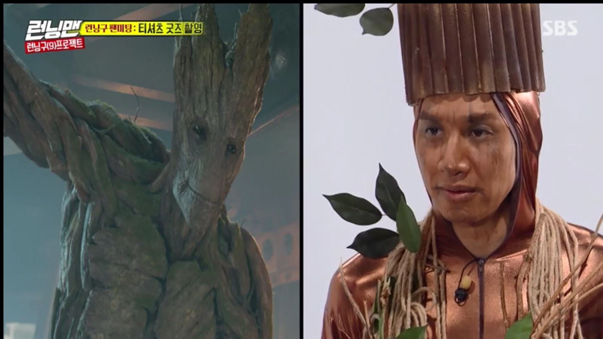 《running man》神还原 avengers！李光洙groot笑爆！宋智孝最美