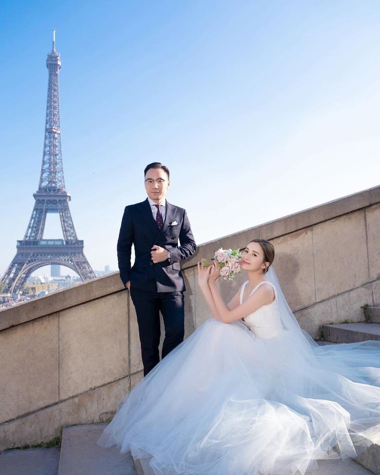 【多图】沈卓盈结婚啦！晒巴黎+英国婚照！美爆