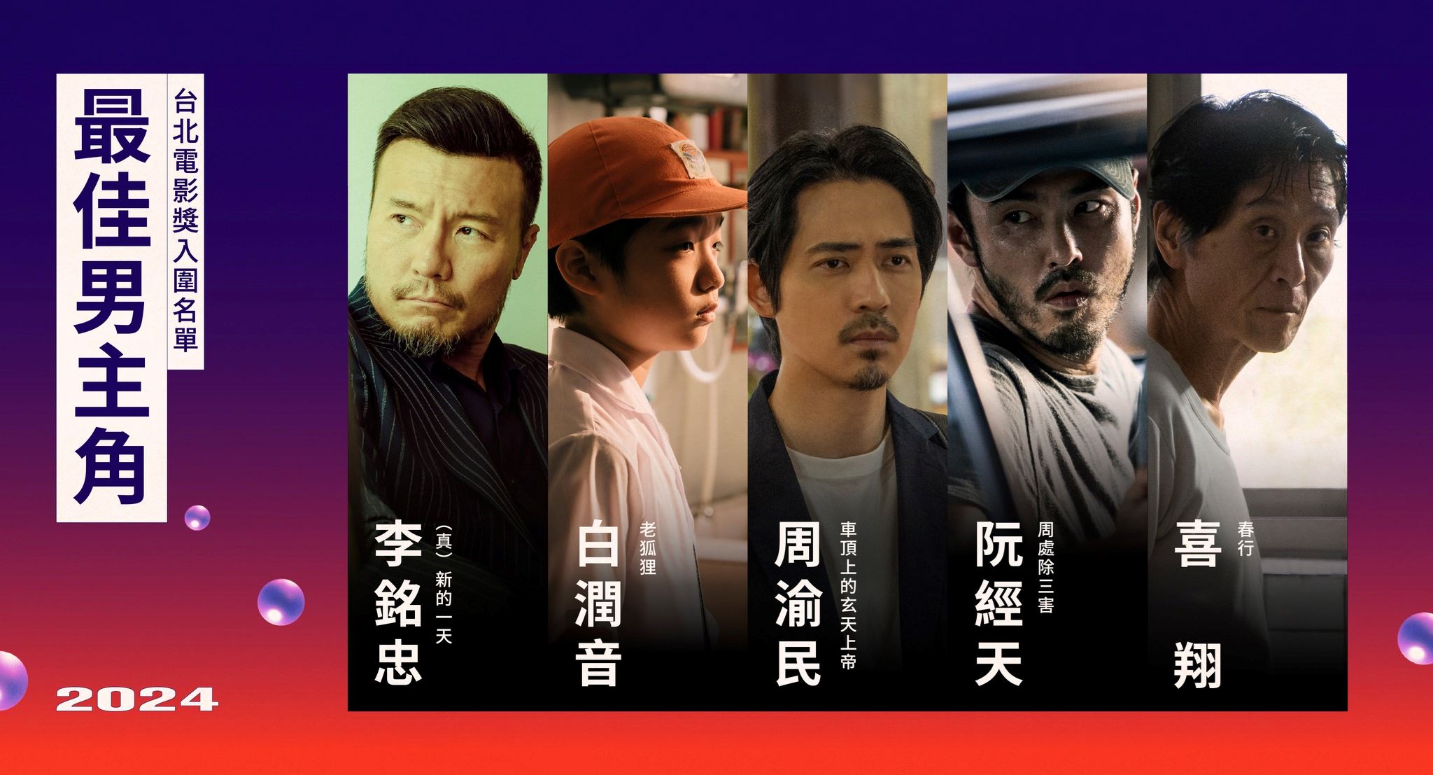 《第26届台北电影节》入围名单出炉❗李铭忠、周渝民、阮经天争影帝🔥