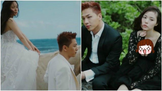 太阳夏威夷拍摄婚照影片公开！闵孝琳低胸蕾丝婚纱身材超好