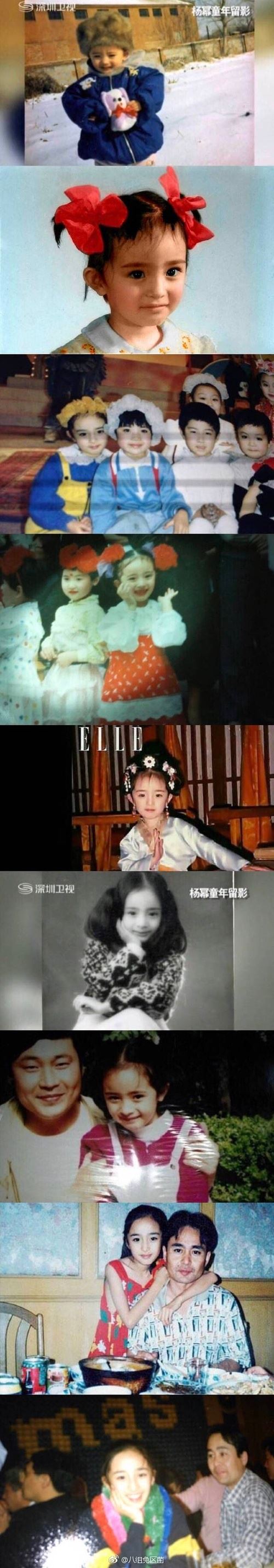 天然美女被认证！杨幂小时候照片曝光 眼睛大大表情好萌