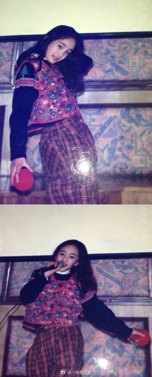 天然美女被认证！杨幂小时候照片曝光 眼睛大大表情好萌