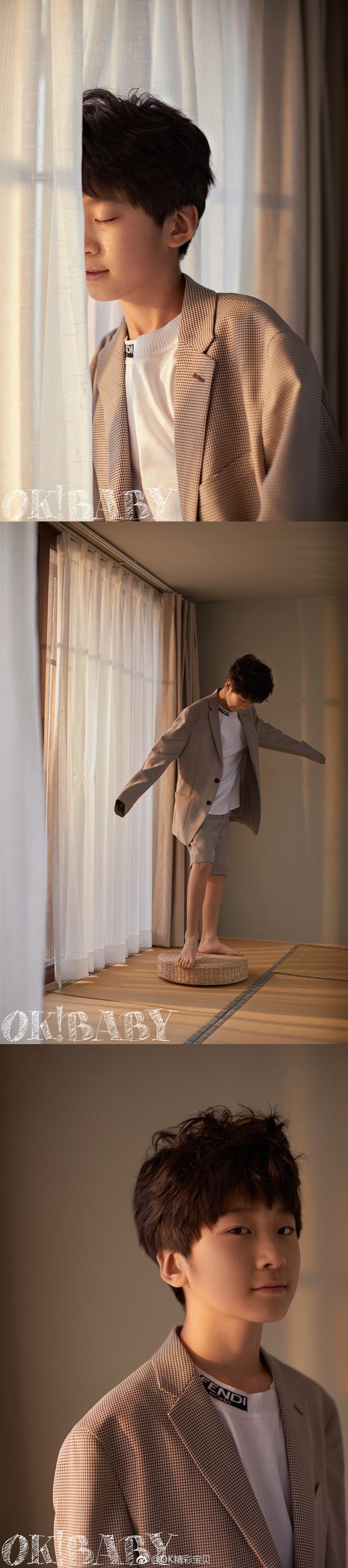 【多图】与张亮携手拍父子写真！天天大长腿完全不输爸爸