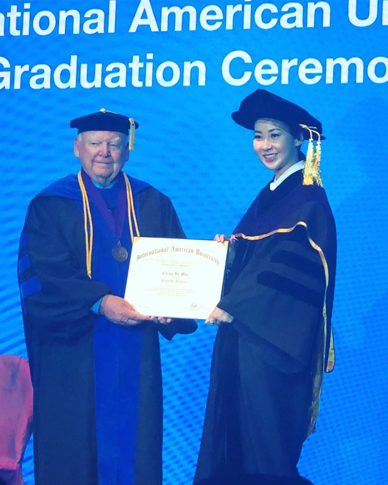 好厉害呀!庄思敏获美洲大学颁博士学位