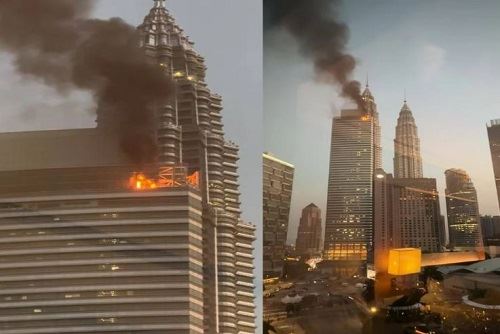 klcc மூன்றாவது கோபுரத்தில் தீ விபத்து !