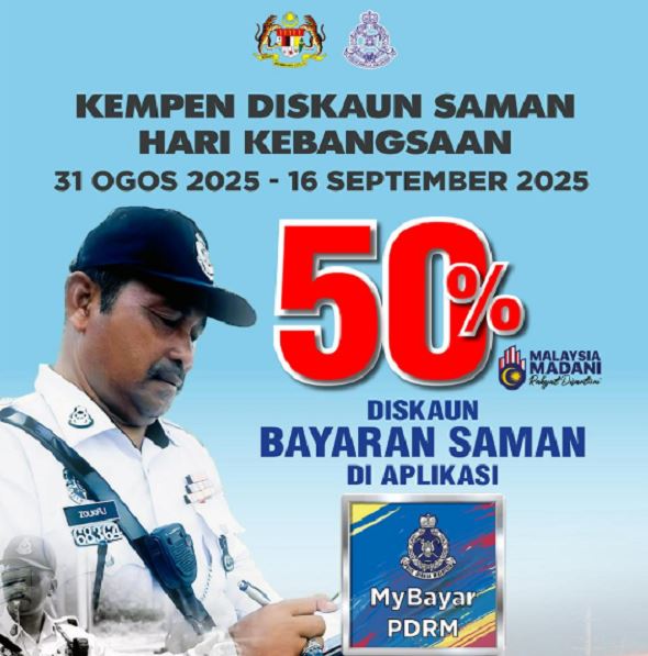 50% pdrm summons discount