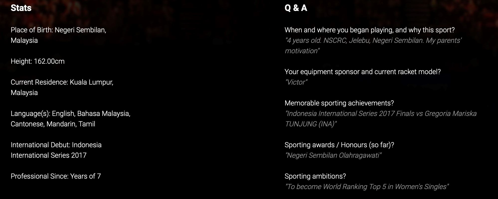 s. kisona is selected for the 2020 badminton asian team