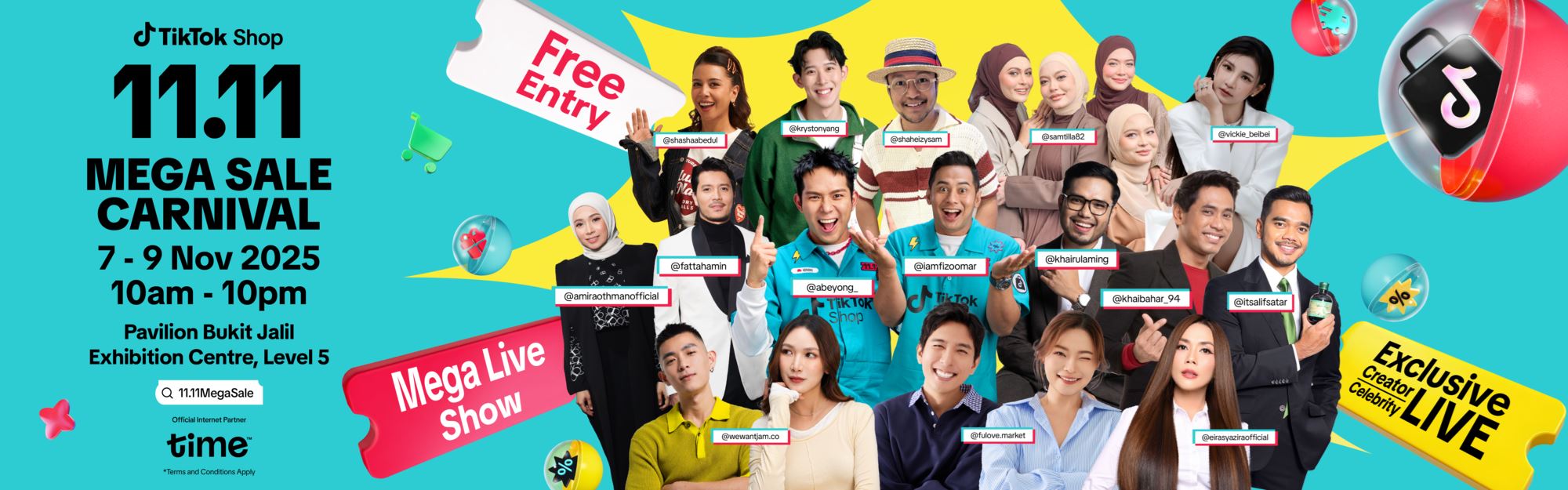 Antara selebriti di TikTok Shop 11.11 Jualan Mega Karnival!