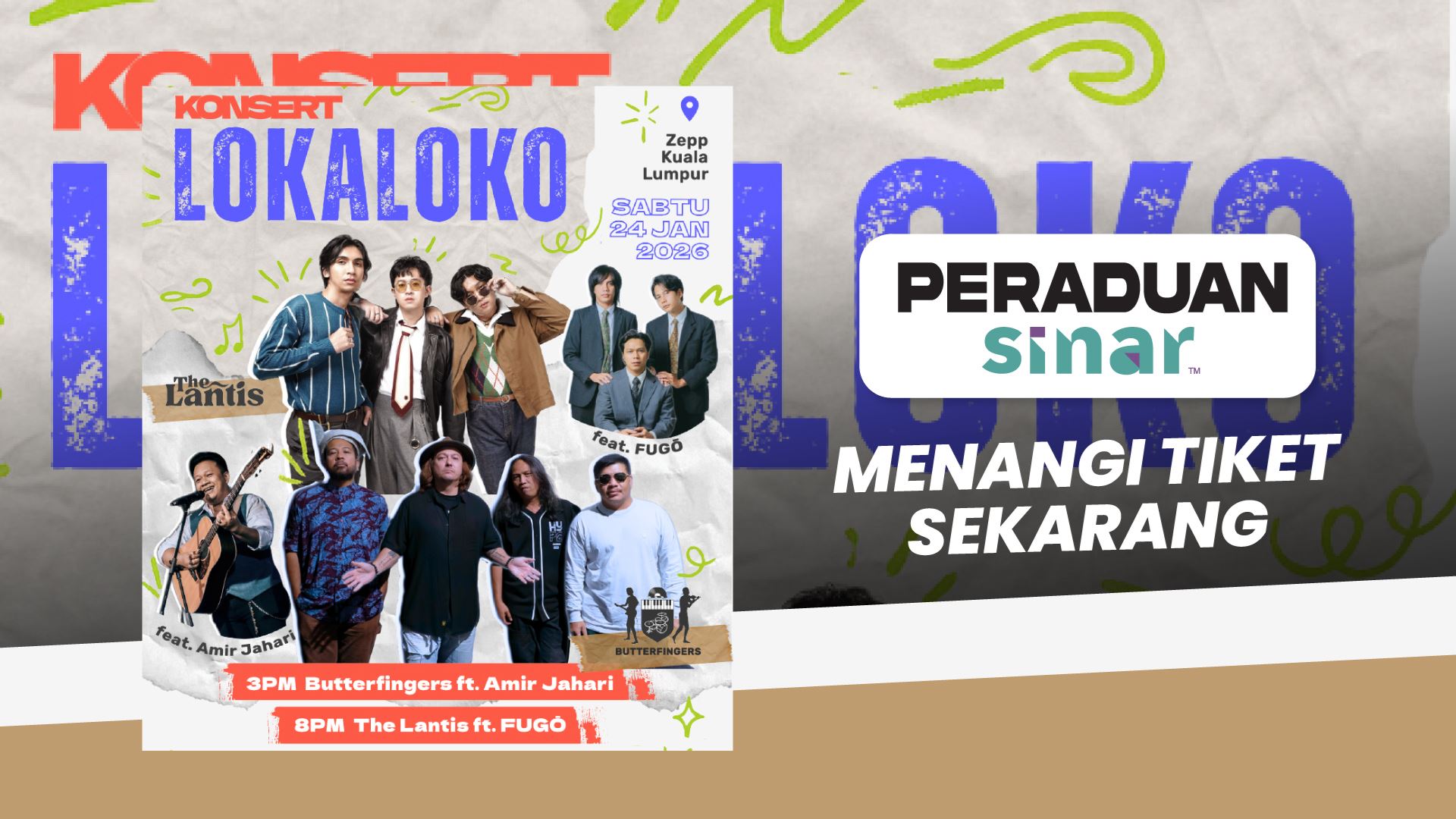 peraduan sinar | konsert lokaloko