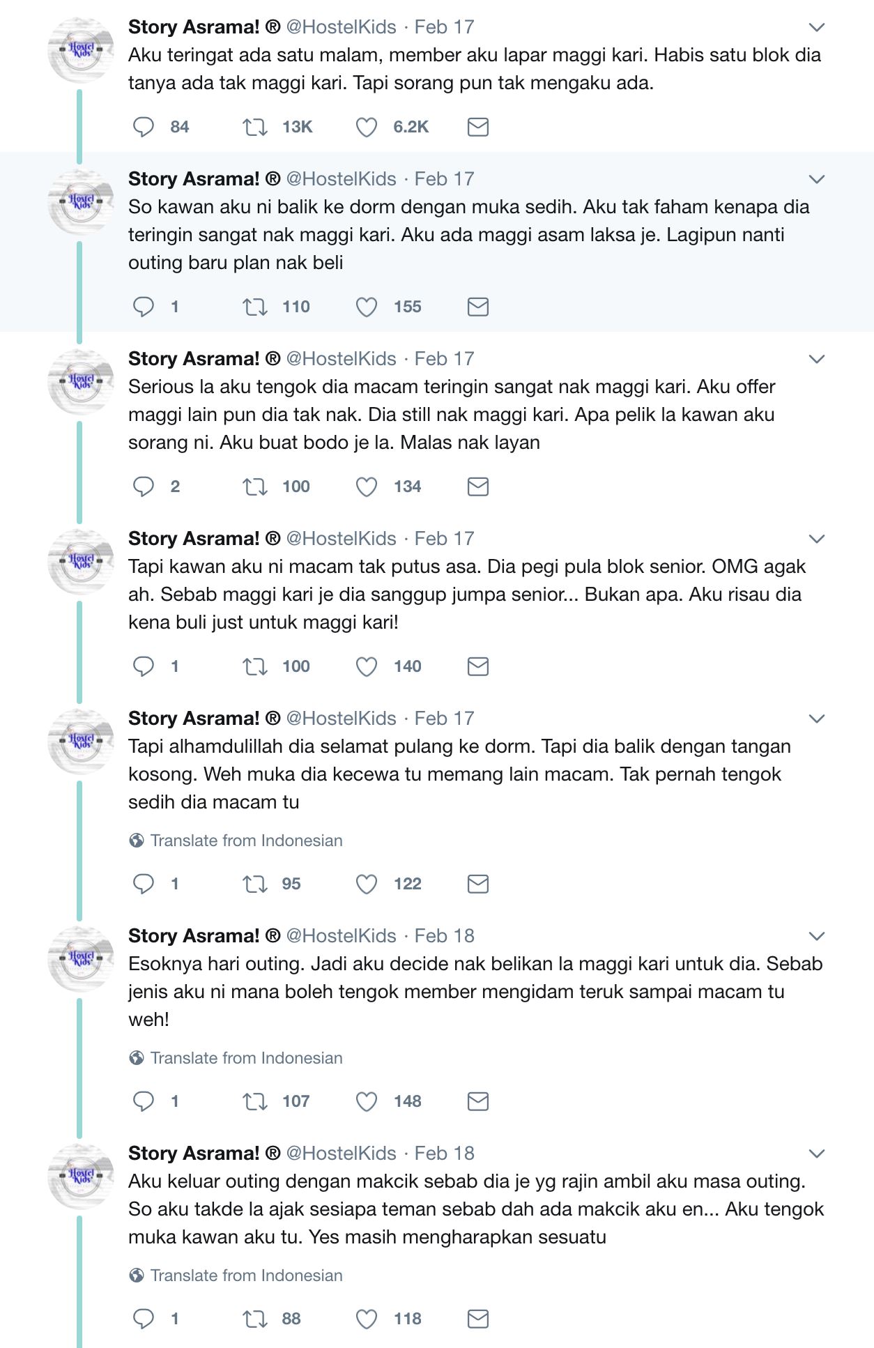 pelajar kesal kerana tak dapat tunaikan permintaan terakhir sahabatnya yang nak makan maggi kari
