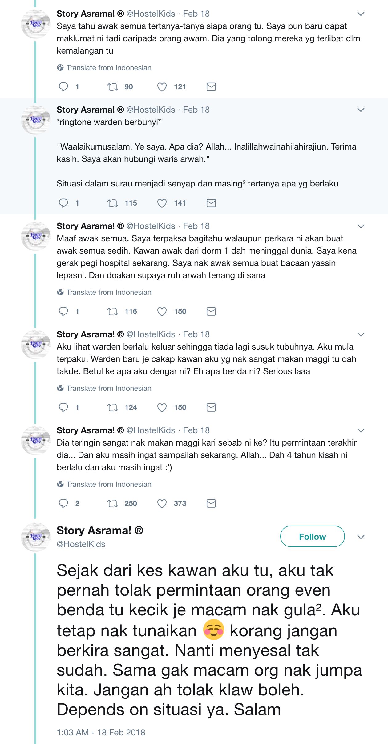 pelajar kesal kerana tak dapat tunaikan permintaan terakhir sahabatnya yang nak makan maggi kari