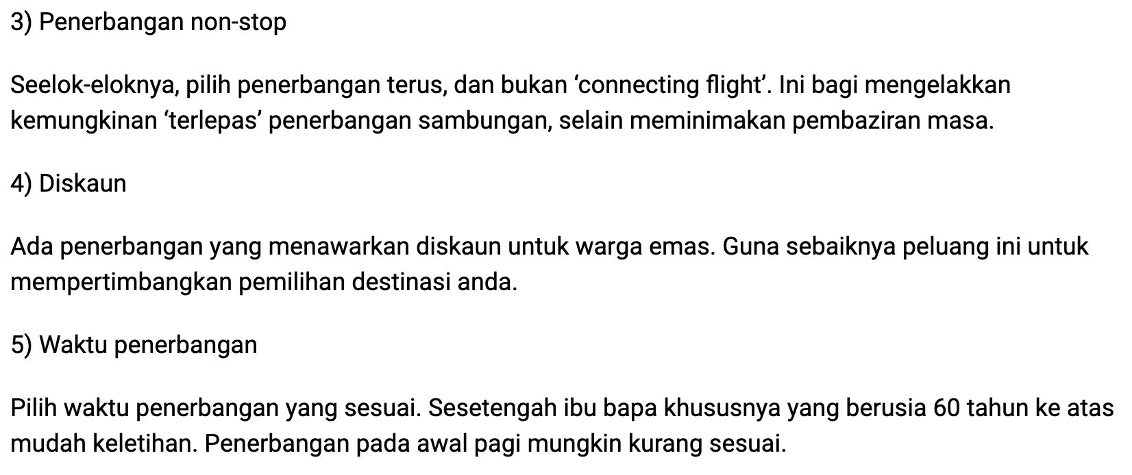 10 tip melancarkan percutian anda bersama ibu bapa