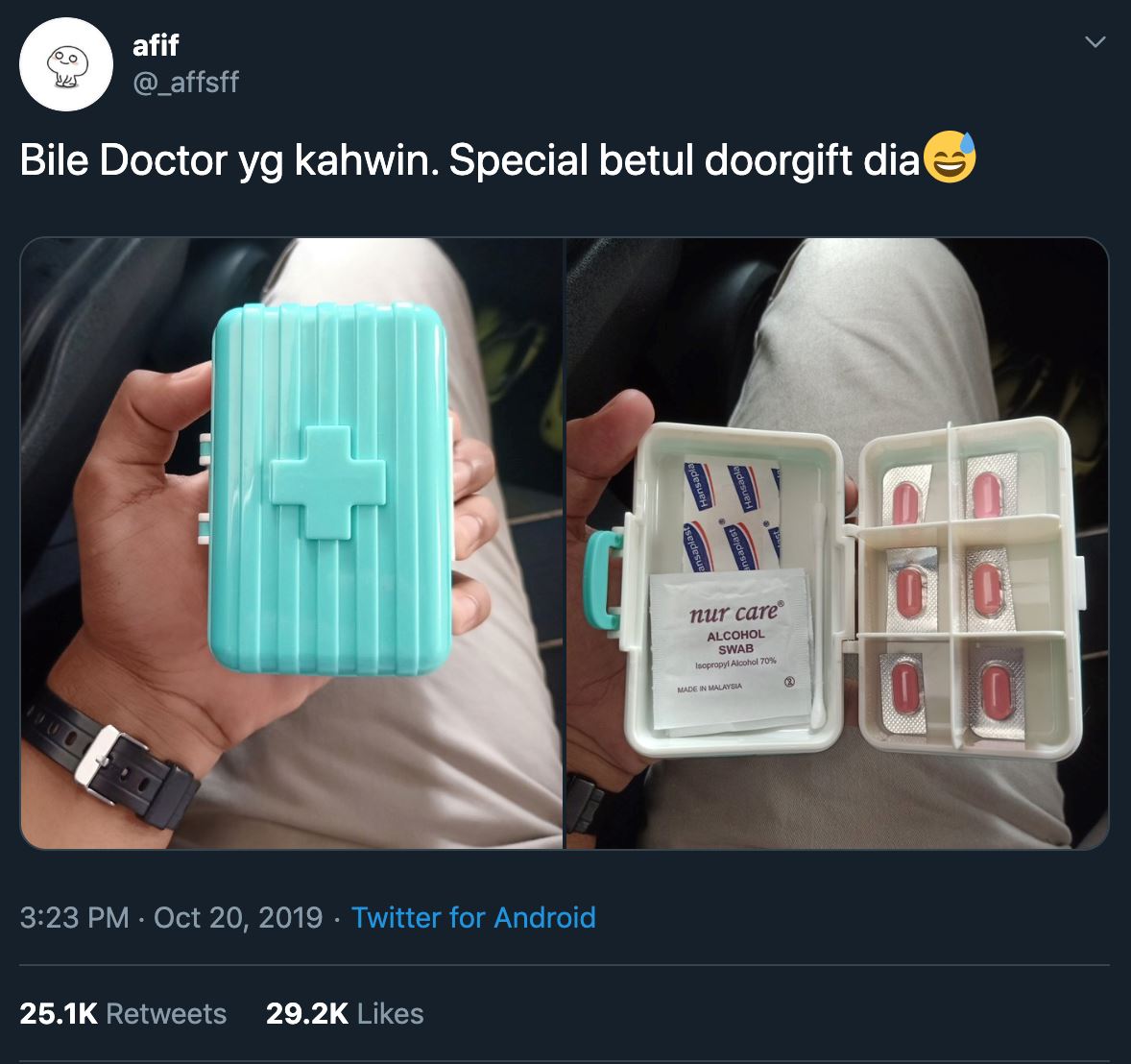 doorgift pengantin doktor curi perhatian orang ramai