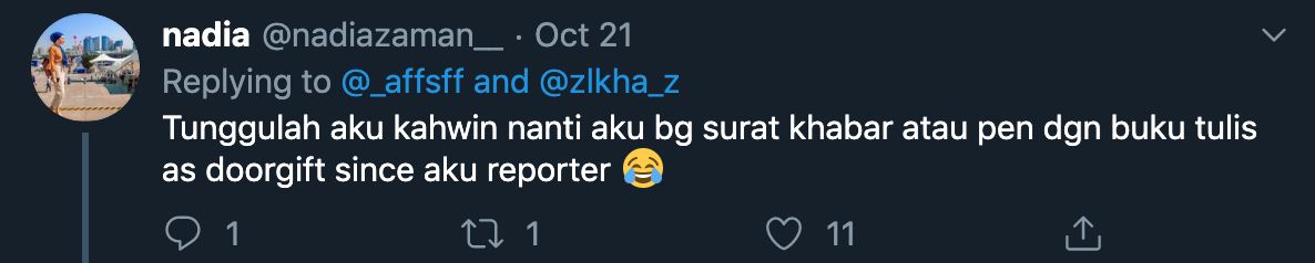 doorgift pengantin doktor curi perhatian orang ramai