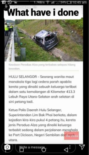 along minta maaf abah, along tak patut drive kereta masa tu