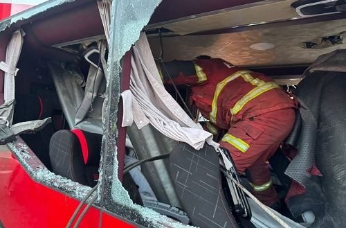 15 hurt in nse bus-lorry crash